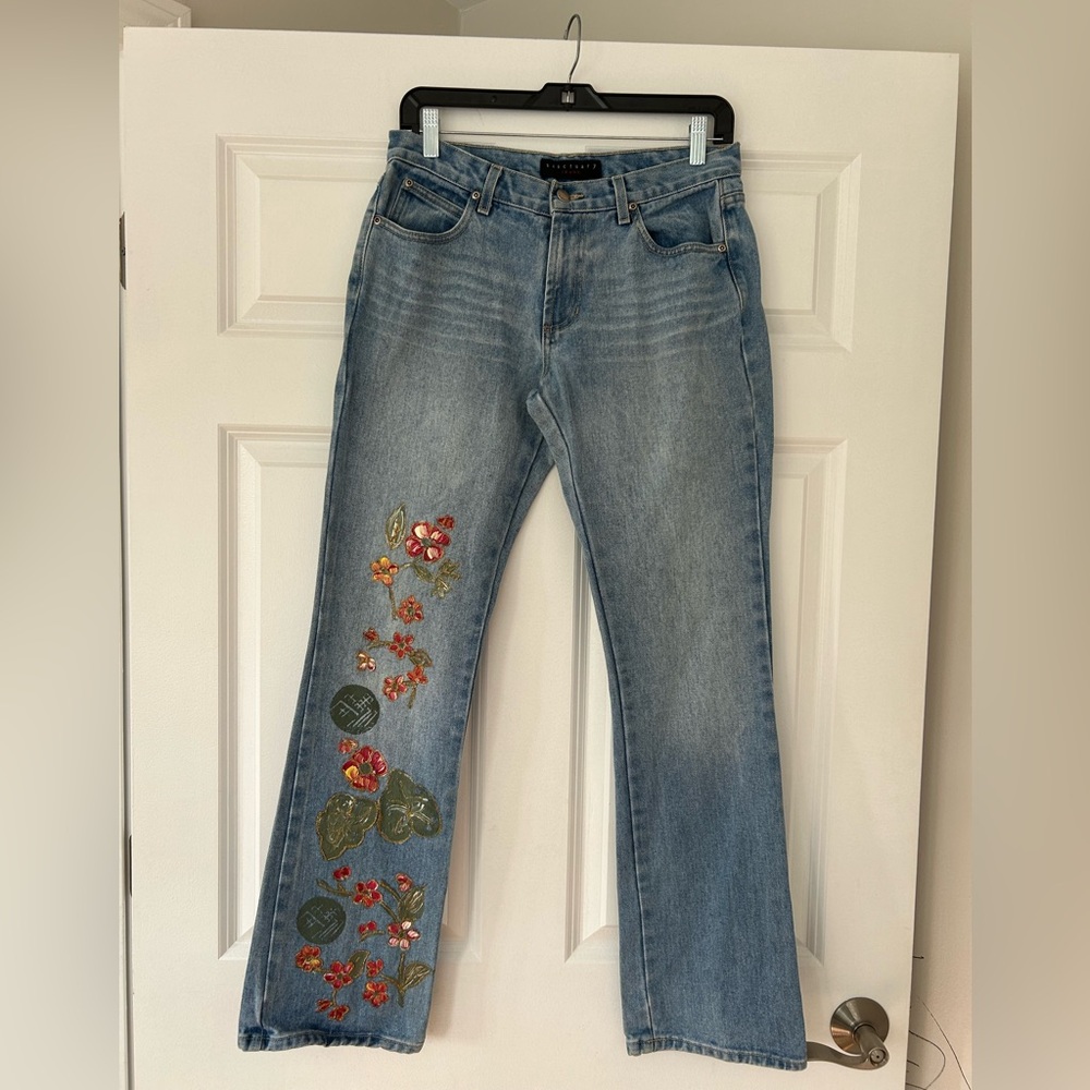 Hand-Painted Sanctuary Jeans - Size‎ 29 Flare, One-of-a-kind, vintage Y2K
